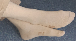 One Tone Mid Calf Brown Socks worn